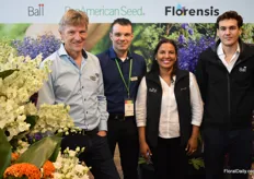Ball, Pan American Seed and Florensis had a joint booth. From left to right; John de Wit and Daniel Jonker of Florensis together with Liliana Echeverria and Alvaro Gomez. John and Daniel particularly drew attention to their Lisianthus, while Liliana and Alvaro really emphasized the breadth of their assortment that Ball offers.